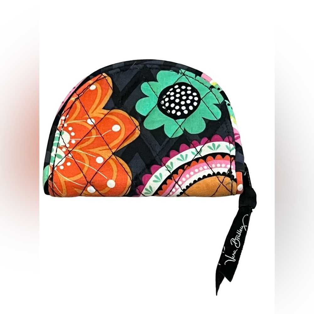 Vera Bradley ziggy Zinnia Quilted Floral Coin Purse Zip Pouch